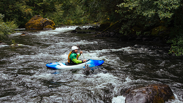 Dougie paddling the Collawash River