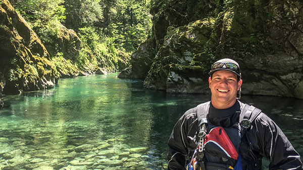 Nicko along the Elk River