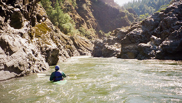 Zach kayaking the Rogue River
